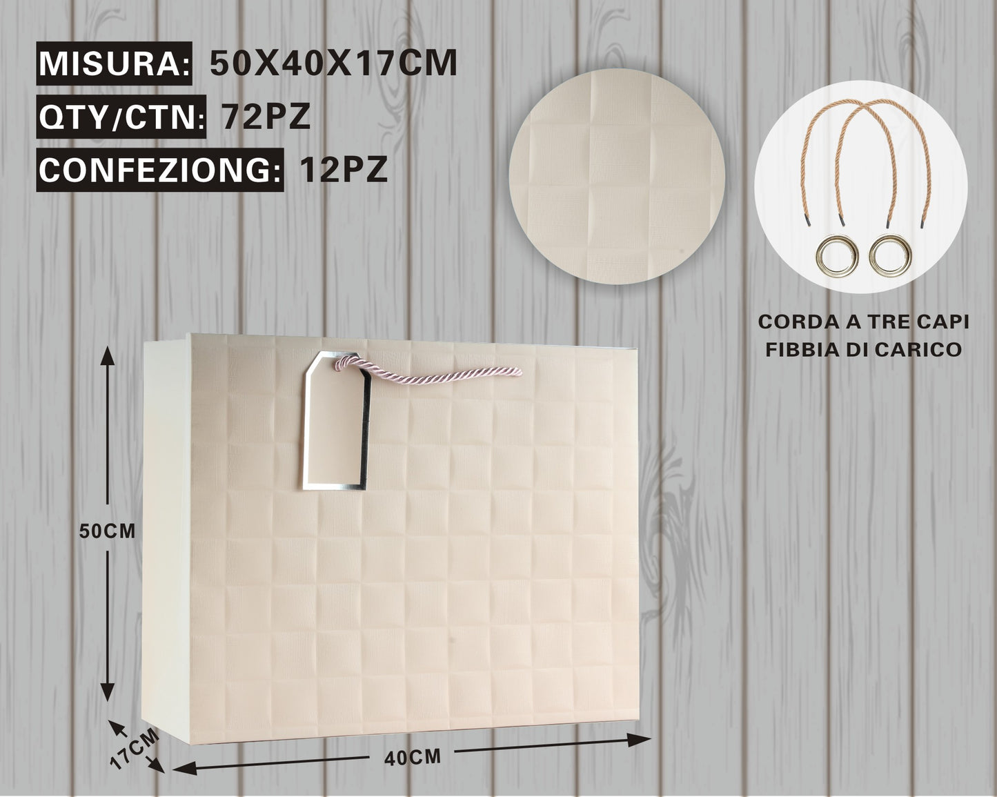 Busta Regalo Trapuntata Cream white – Eleganza & Raffinatezza in Ogni Dettaglio