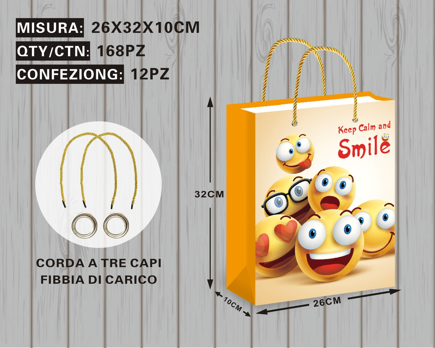 Borsa Regalo con Emoji Sorridenti