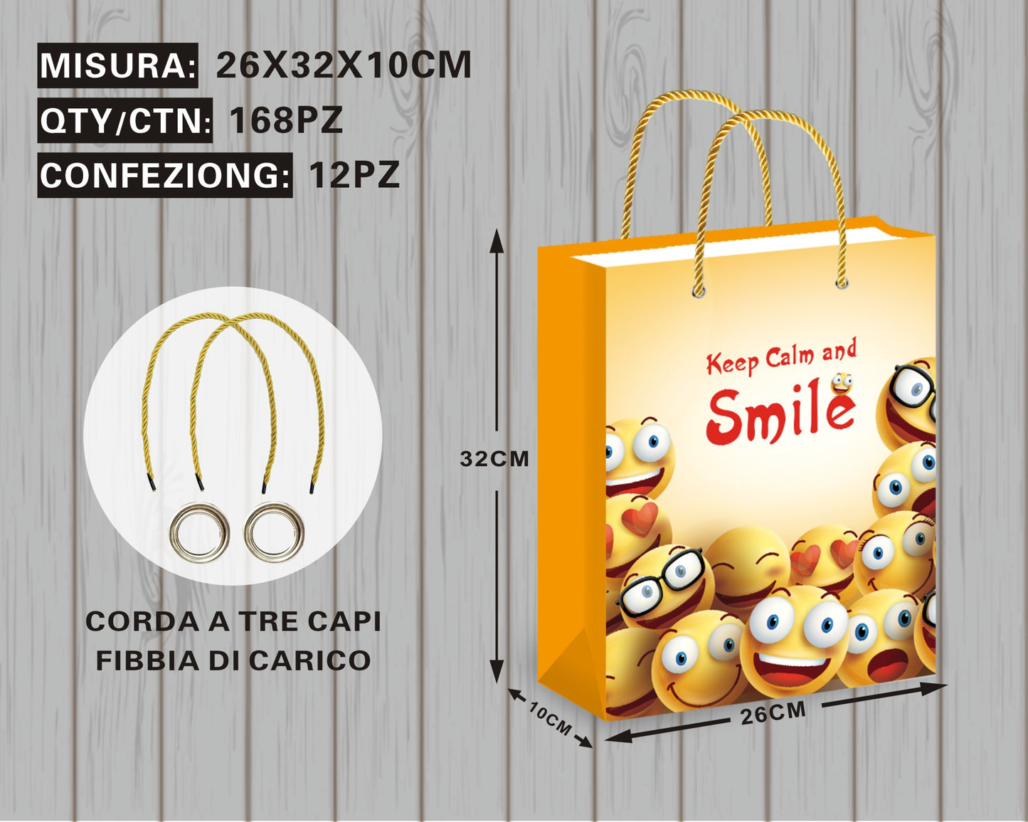 Borsa Regalo con Emoji Sorridenti