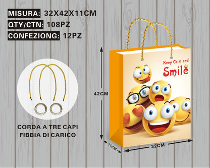 Borsa Regalo con Emoji Sorridenti