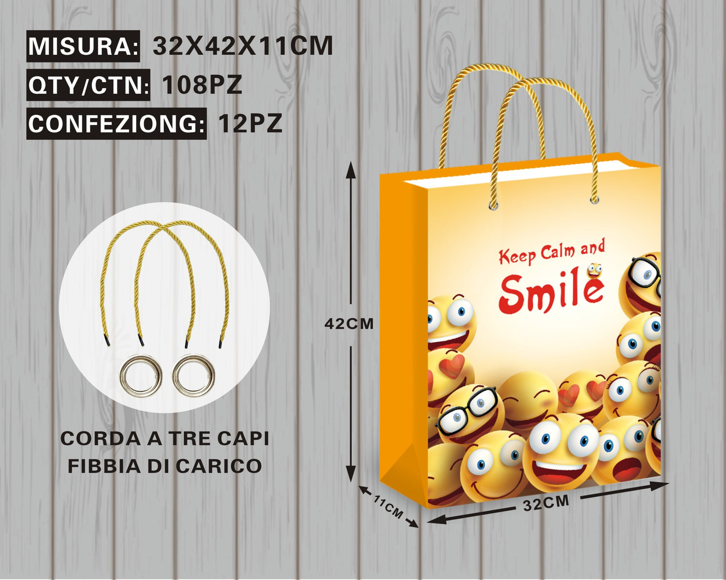 Borsa Regalo con Emoji Sorridenti