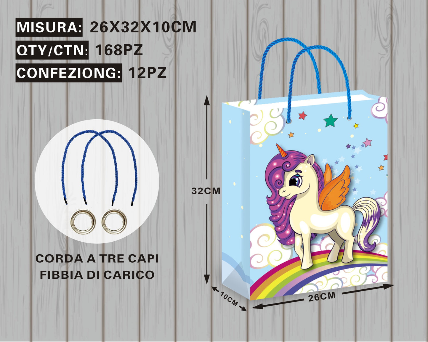 Borsa Regalo con Unicorni