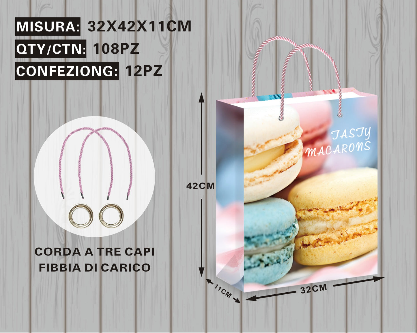 Borsa Regalo con Dettagli Golosi
