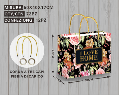 Borsa Regalo Elegante con Fiori