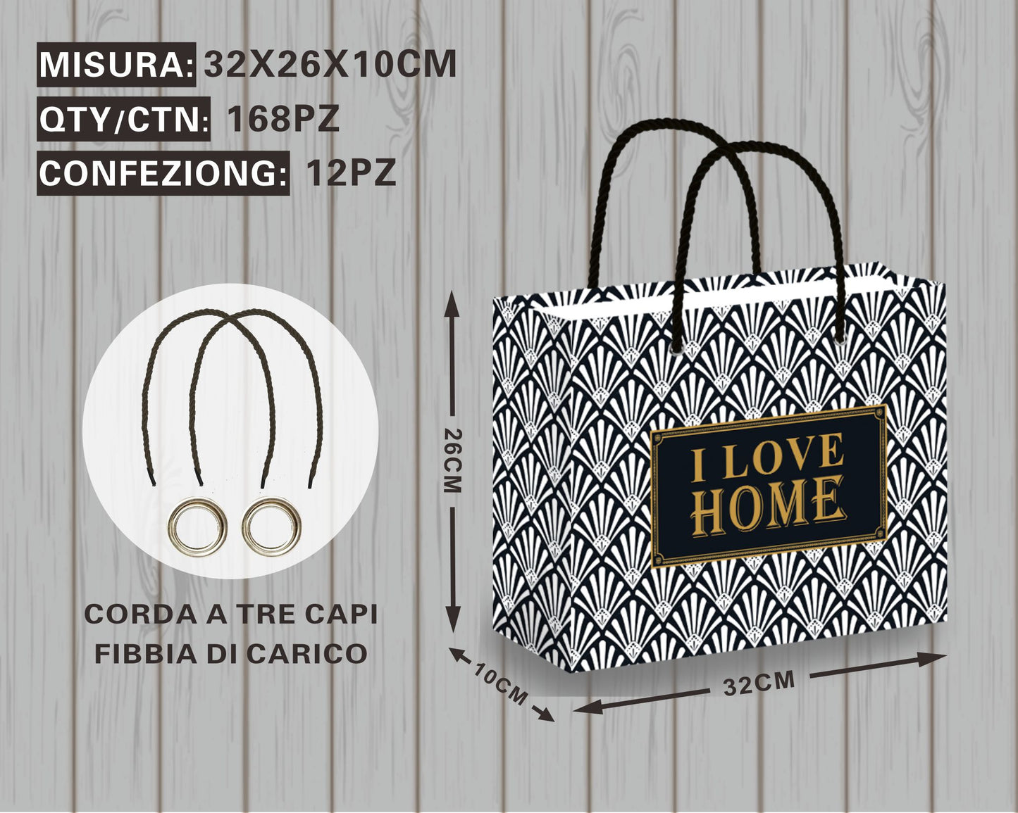 Borsa Regalo Elegante con Fiori