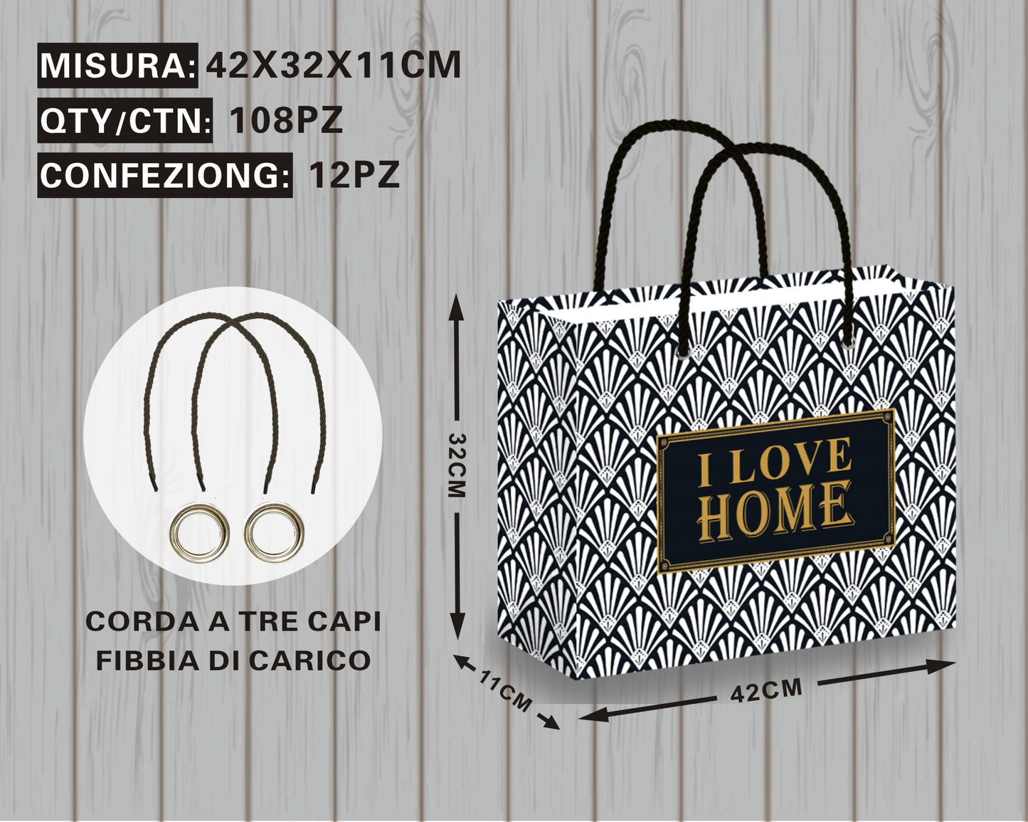 Borsa Regalo Elegante con Fiori