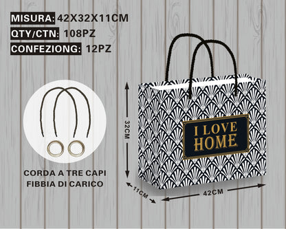 Borsa Regalo Elegante con Fiori