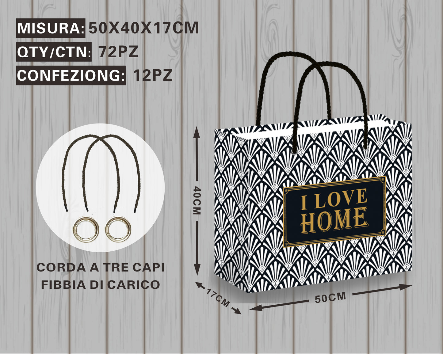 Borsa Regalo Elegante con Fiori