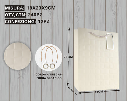 Busta Regalo Trapuntata Cream white – Eleganza & Raffinatezza in Ogni Dettaglio