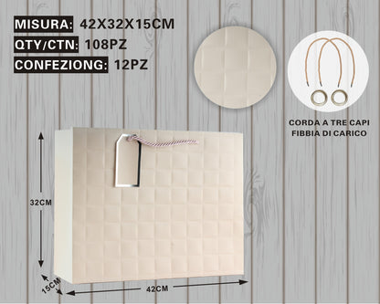 Busta Regalo Trapuntata Cream white – Eleganza & Raffinatezza in Ogni Dettaglio