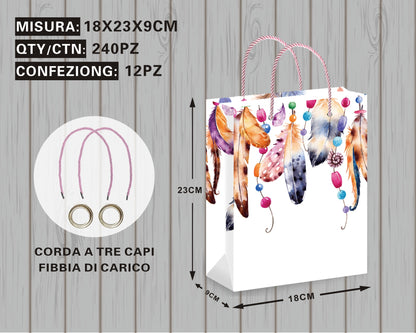 Borsa Regalo con Foglie Colorate