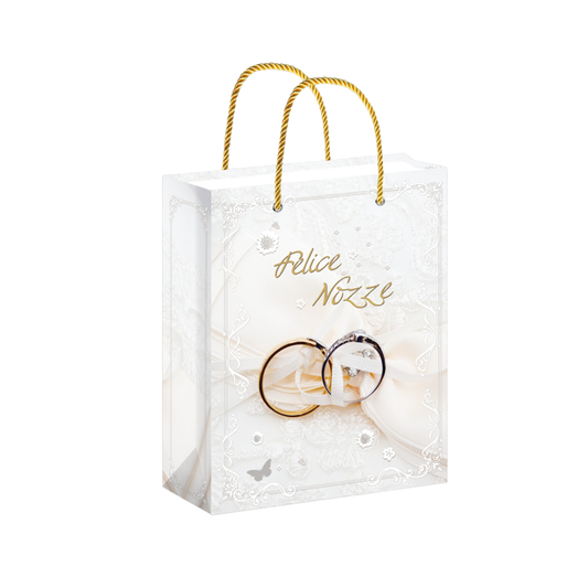 Borsa Regalo con Anello Nuziale e Torta