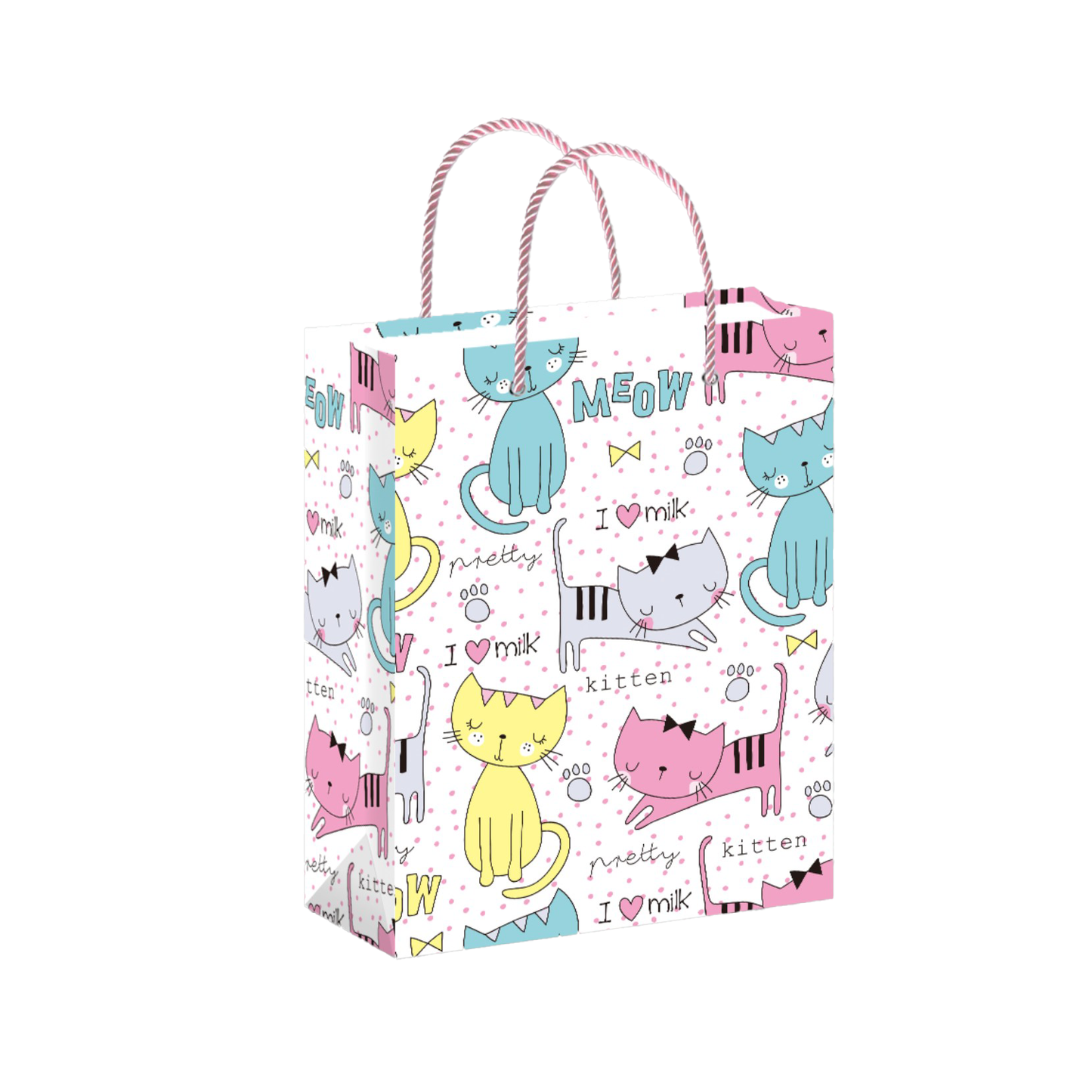 Borsa Regalo con Gatti Colorati
