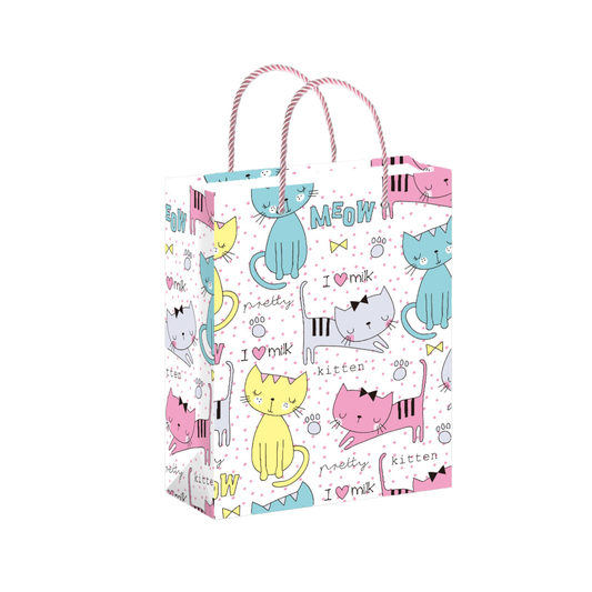 Borsa Regalo con Gatti Colorati