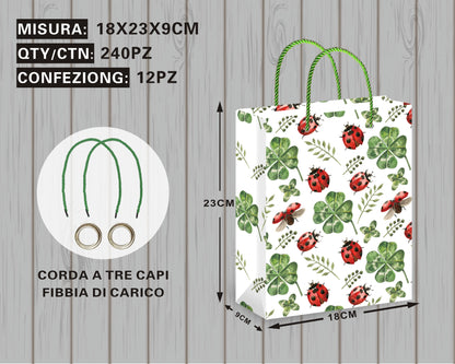 Borsa Regalo con Coccinelle e Quadrifogli