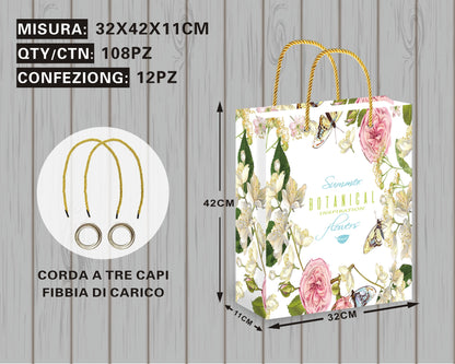 Borsa Regalo Elegante con Fiori