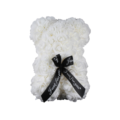 Orsetto di Rose Eterno – Regalo d’Amore Senza Tempo -  Bianco