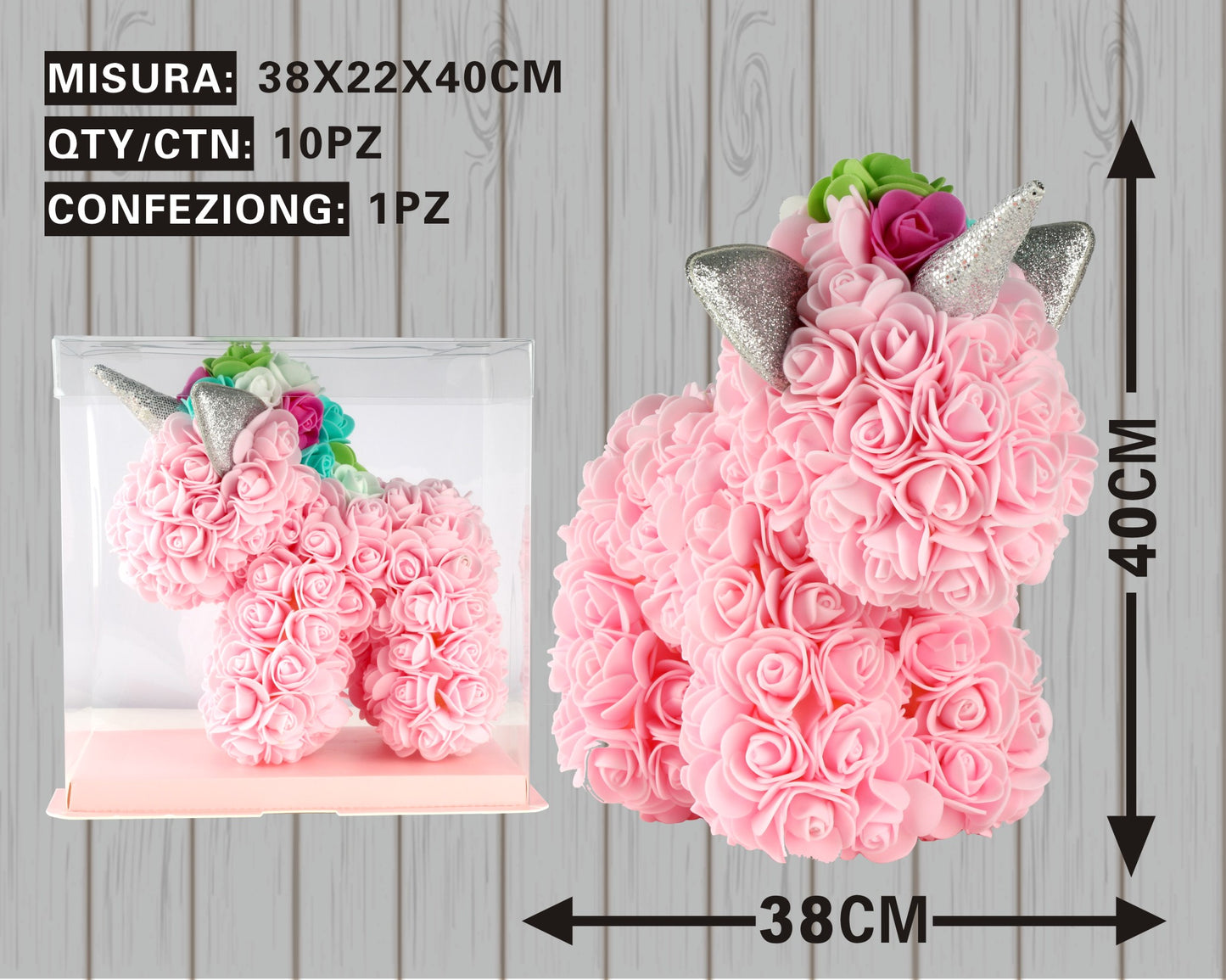 Unicorno di Rose Incantato – Un Sogno che si Avvera - Rosa