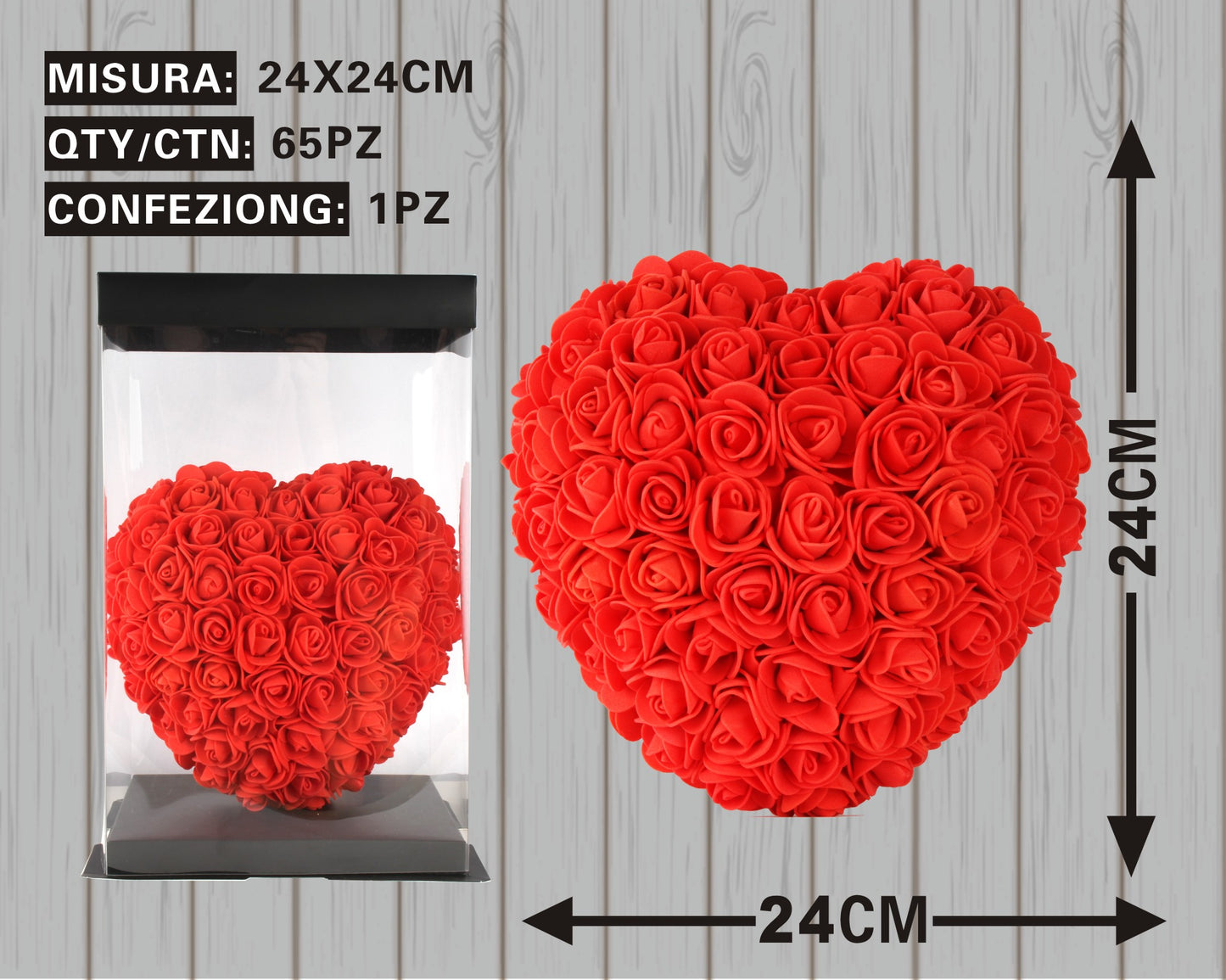 Cuore di Rose Eterno – Simbolo di Amore Puro