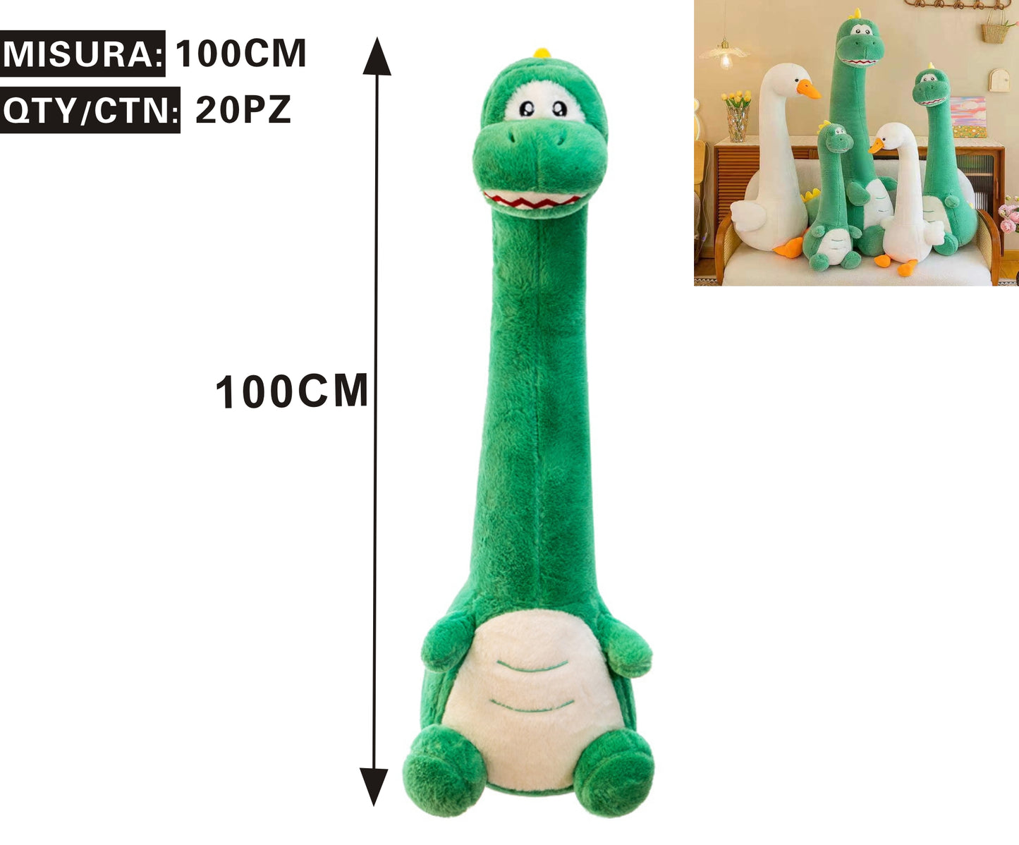 🦕 Peluche Dinosauro Verde