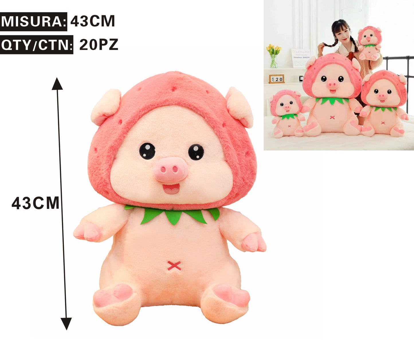 🍑 Peluche Animaletto Pesca
