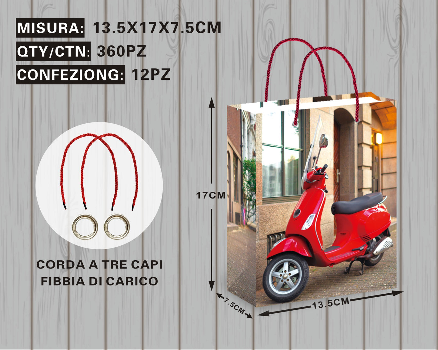 Borsa Regalo con Foto di Scooter 🛵