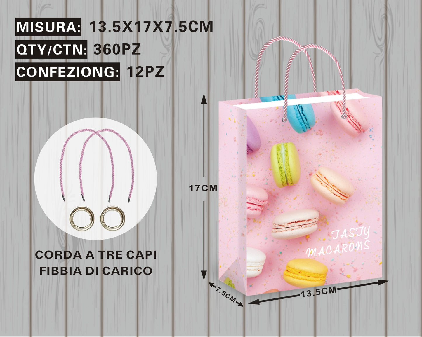Borsa Regalo con Dettagli Golosi
