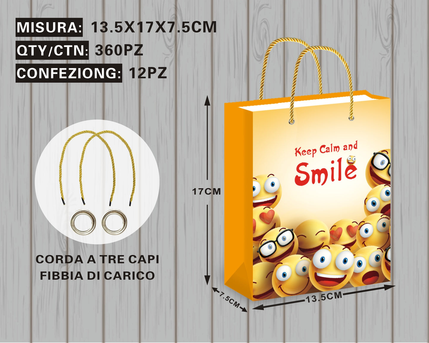 Borsa Regalo con Emoji Sorridenti