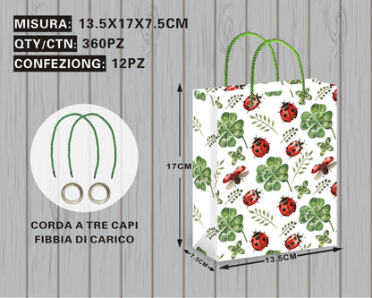 Borsa Regalo con Coccinelle e Quadrifogli