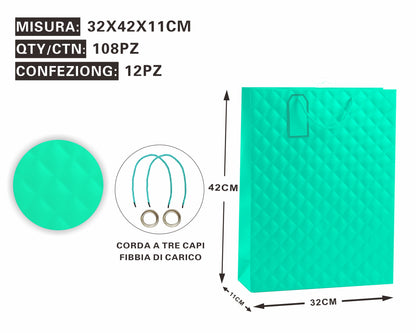 Busta Regalo Trapuntata Light Green – Eleganza & Raffinatezza in Ogni Dettaglio