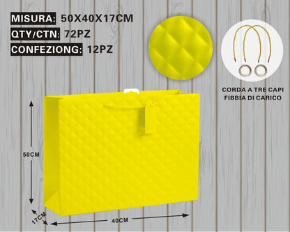 Busta Regalo Trapuntata Yellow – Eleganza & Raffinatezza in Ogni Dettaglio