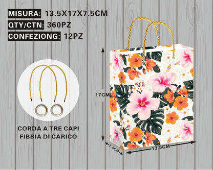 Borsa Regalo Elegante con Fiori