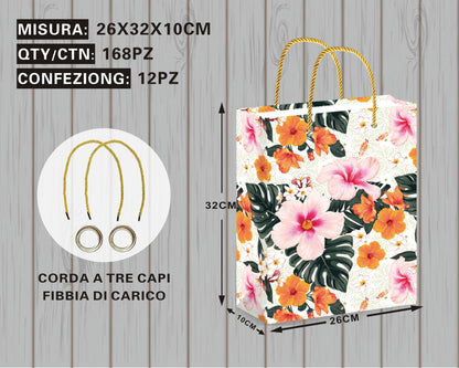Borsa Regalo Elegante con Fiori