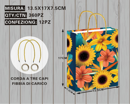 Borsa Regalo Elegante con Fiori