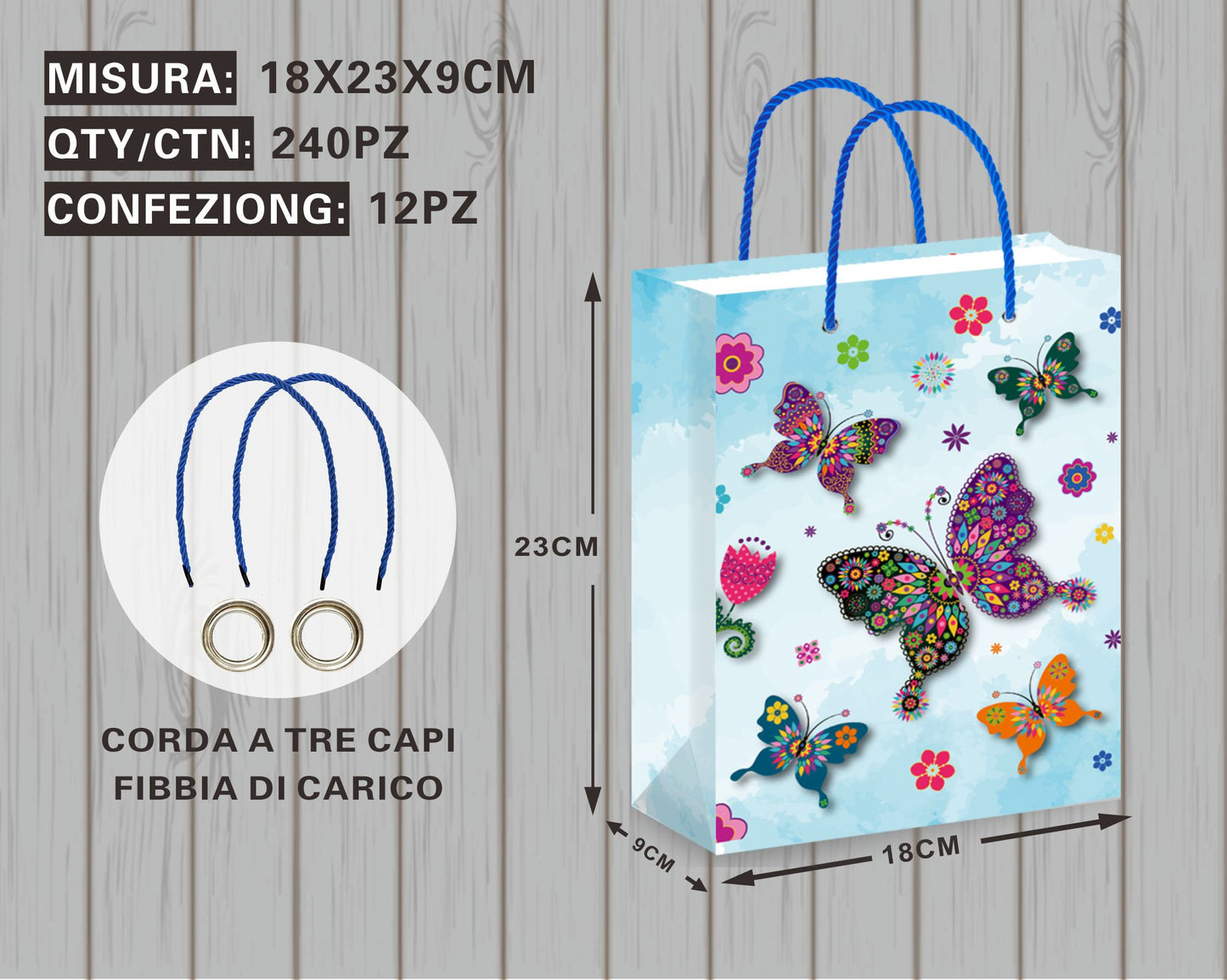 Borsa Regalo Sogno di Farfalla