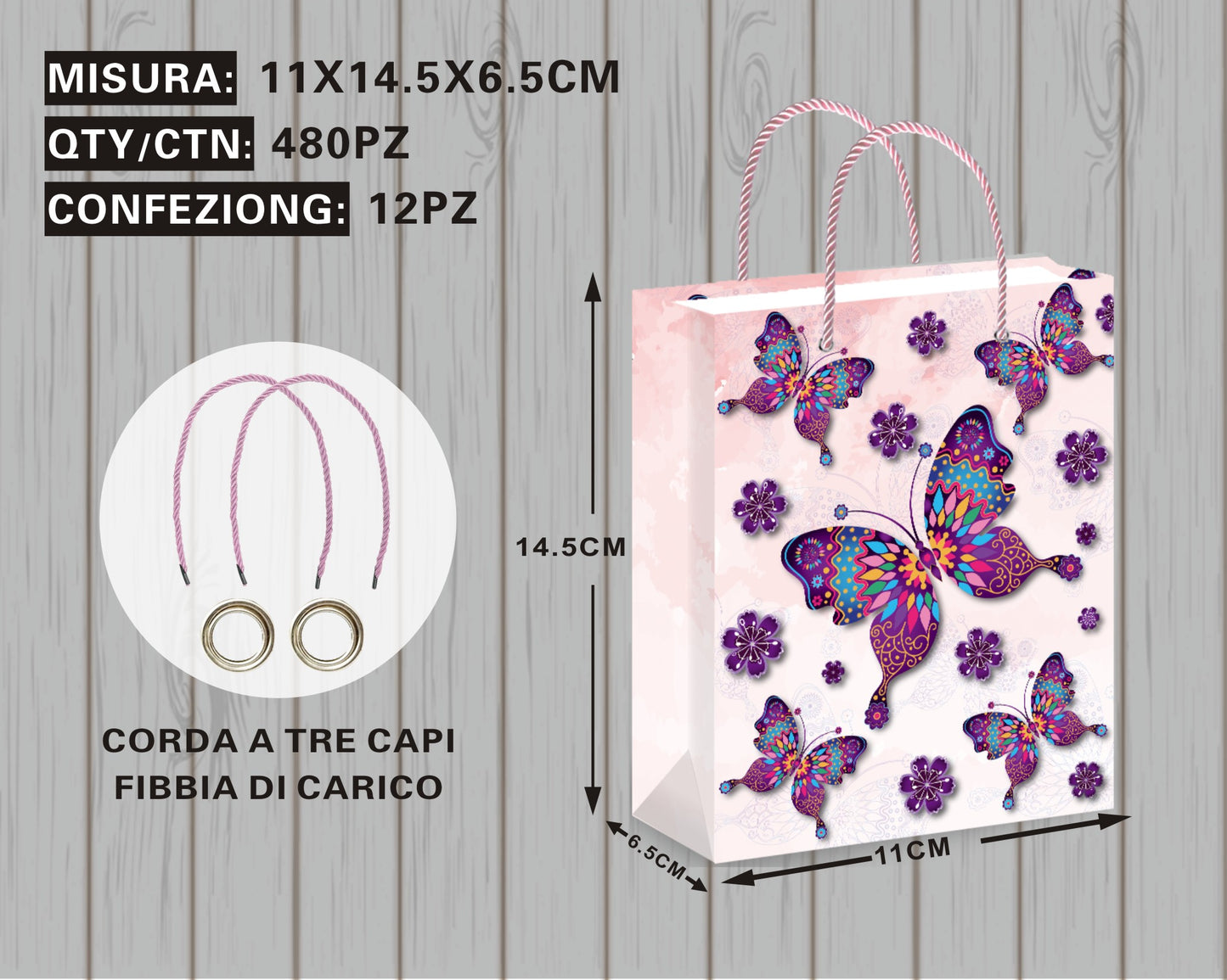 Borsa Regalo Sogno di Farfalla