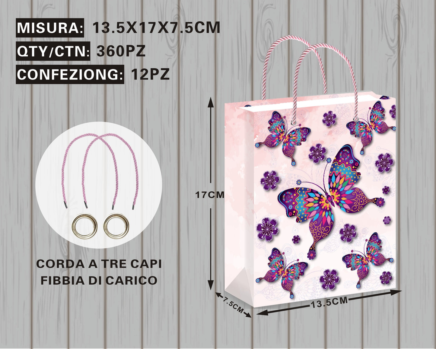 Borsa Regalo Sogno di Farfalla