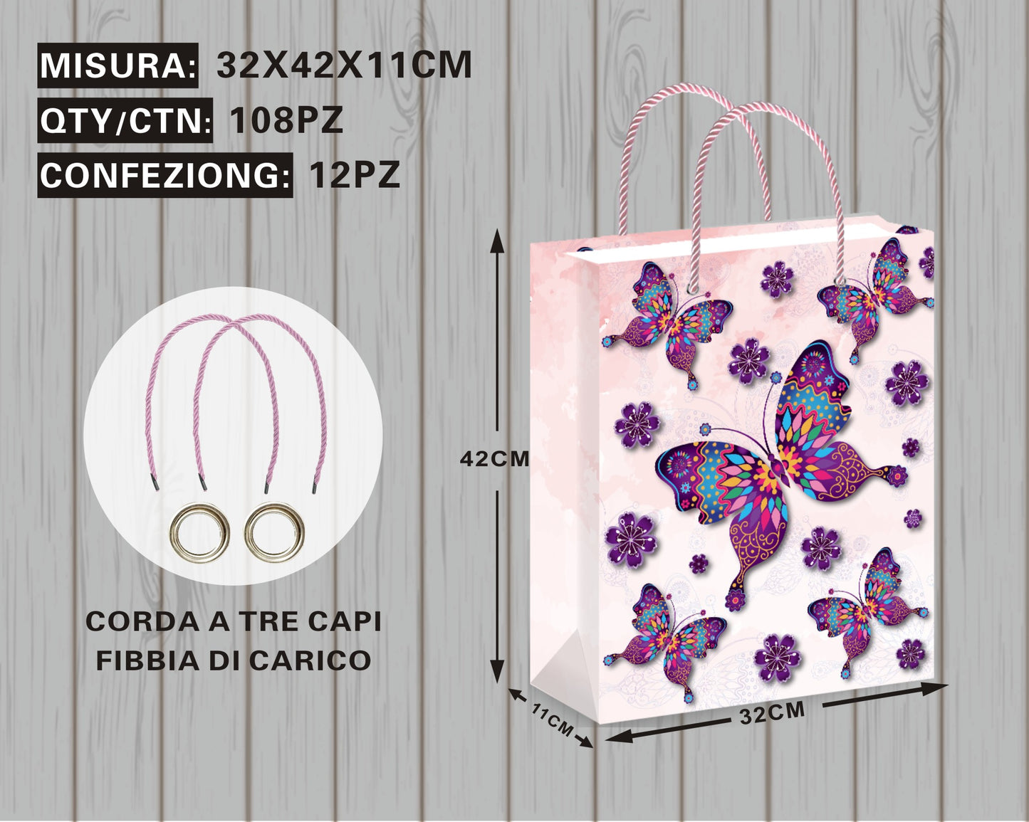 Borsa Regalo Sogno di Farfalla