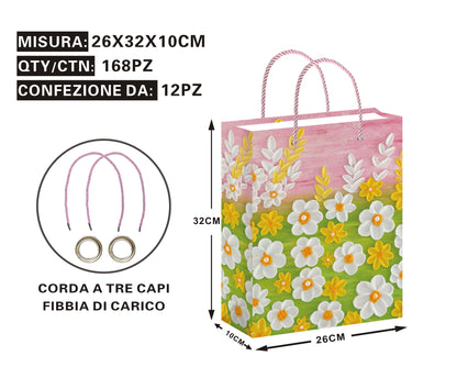 Borsa Regalo Elegante con Fiori