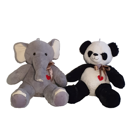 Storie di Tenerezza in Forma di Peluche Morbidi e Colorati - Elephant and Bear 130cm