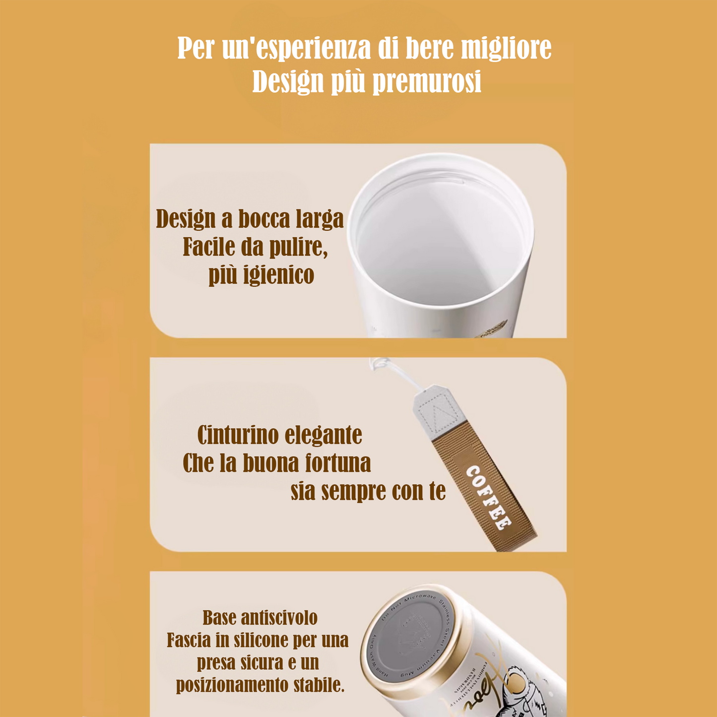 Luxury Stainless Steel Insulated Coffee Travel Mug