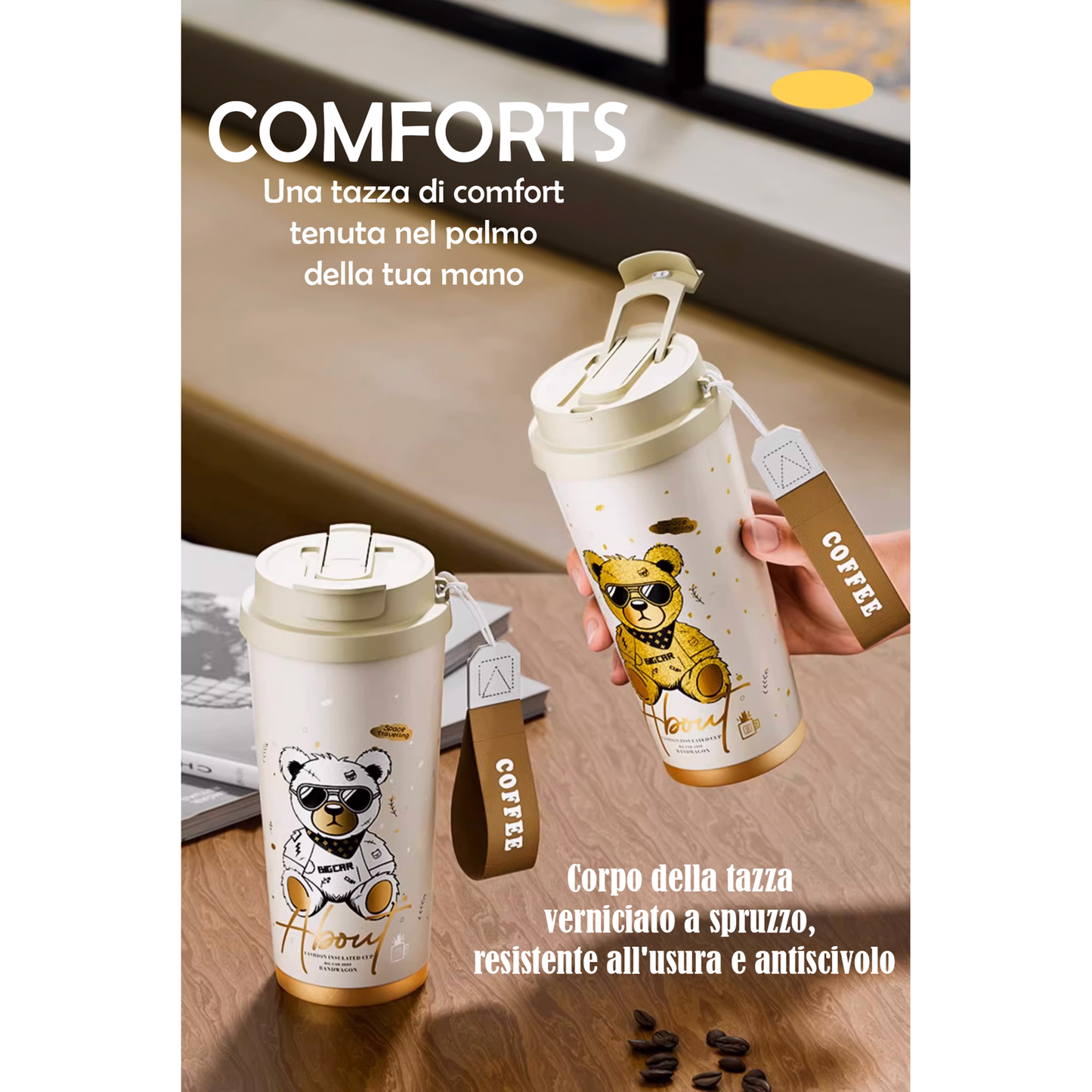 Luxury Stainless Steel Insulated Coffee Travel Mug